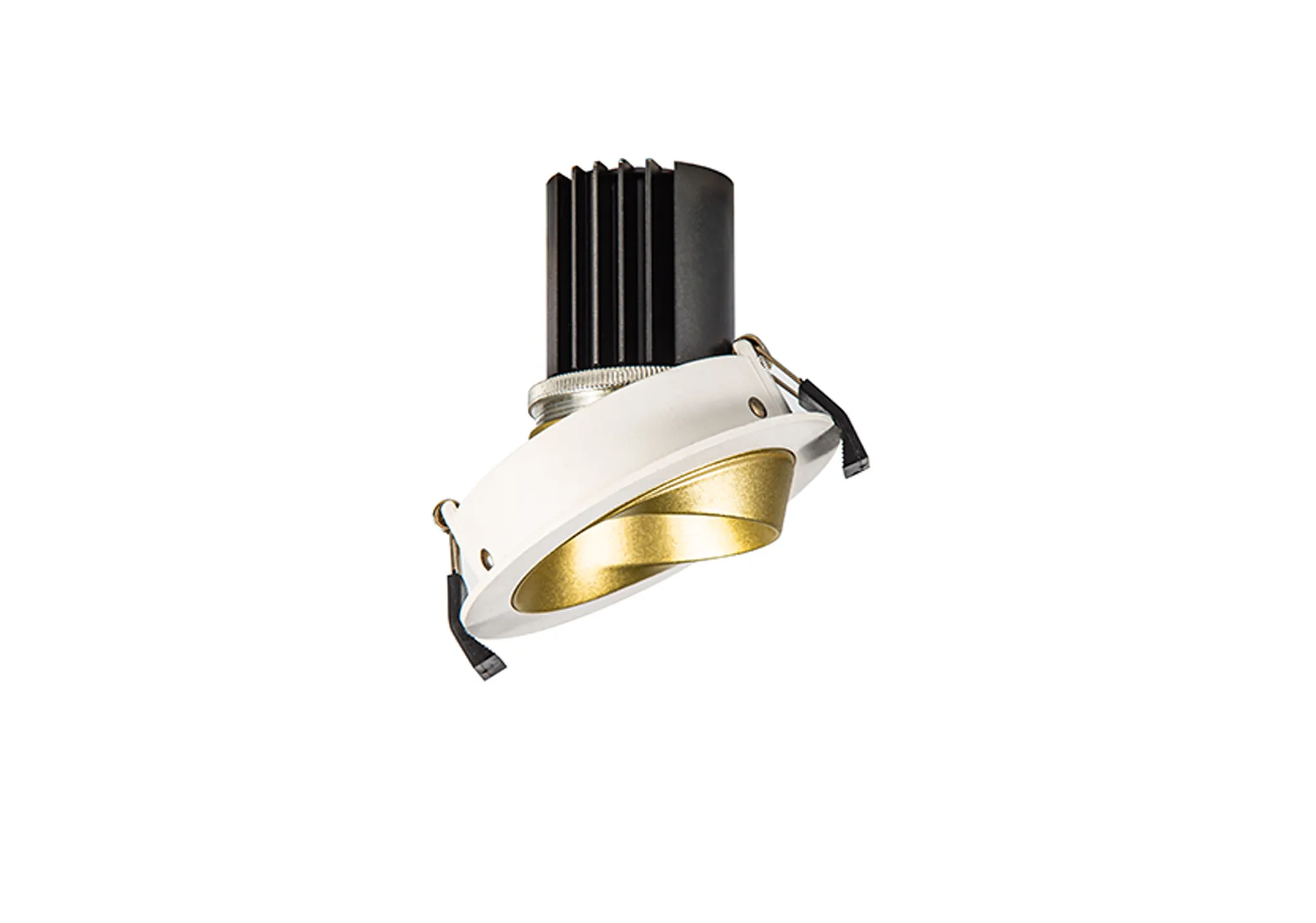 Bonia 12 Tridonic Powered 12W 3000K 1200lm 24° CRI>90 LED Engine White/Gold Fixed Recessed Spotlight, IP20 DM202442  Dlux Bonia 12